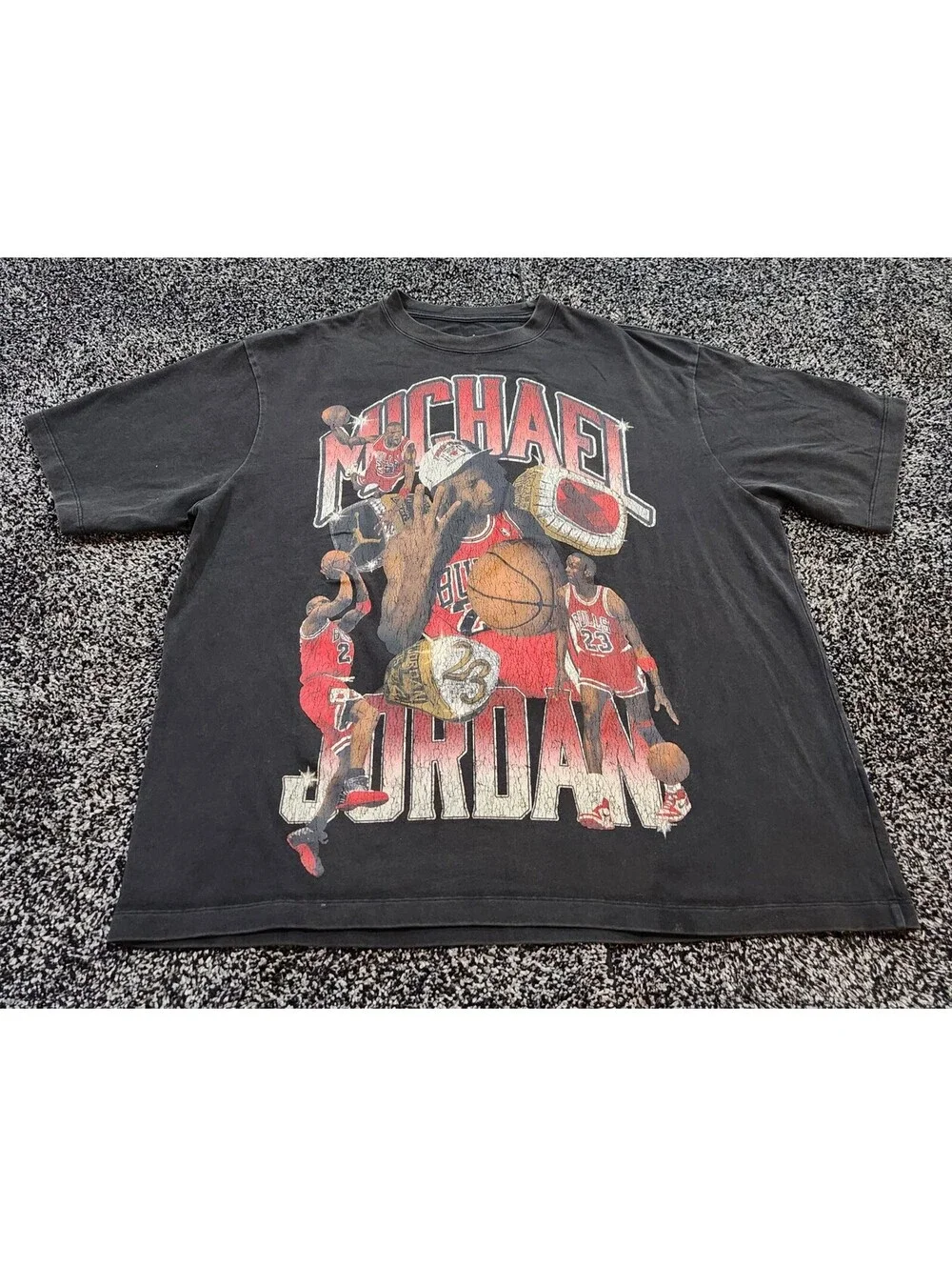 Jordan Shirt Men Large Black Gym Red Oversized Michael Bulls Champs Nike Air Tee